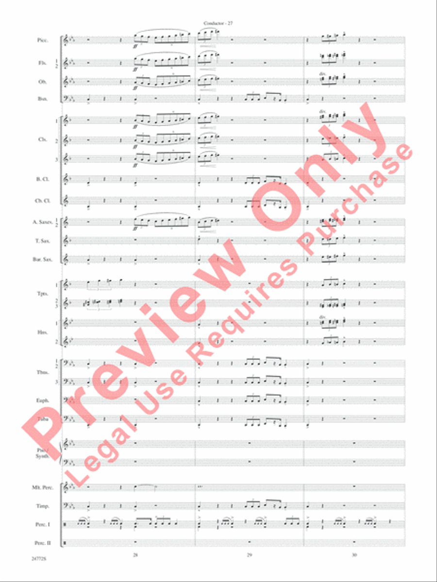 The Star WarsA(r) Epic - Part I, Suite from Concert Band scores gallery preview page 30