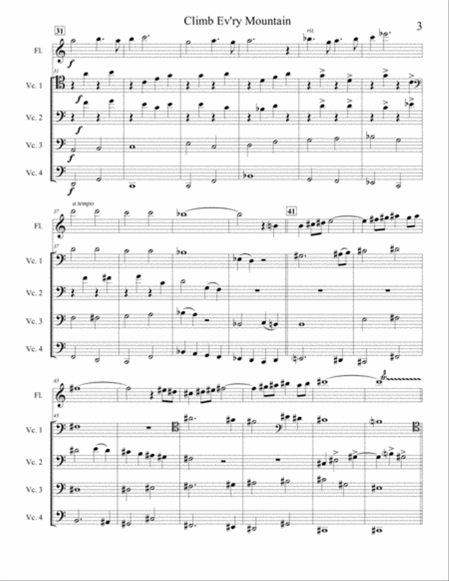 Climb Ev'ry Mountain Small Ensemble scores gallery preview page 3