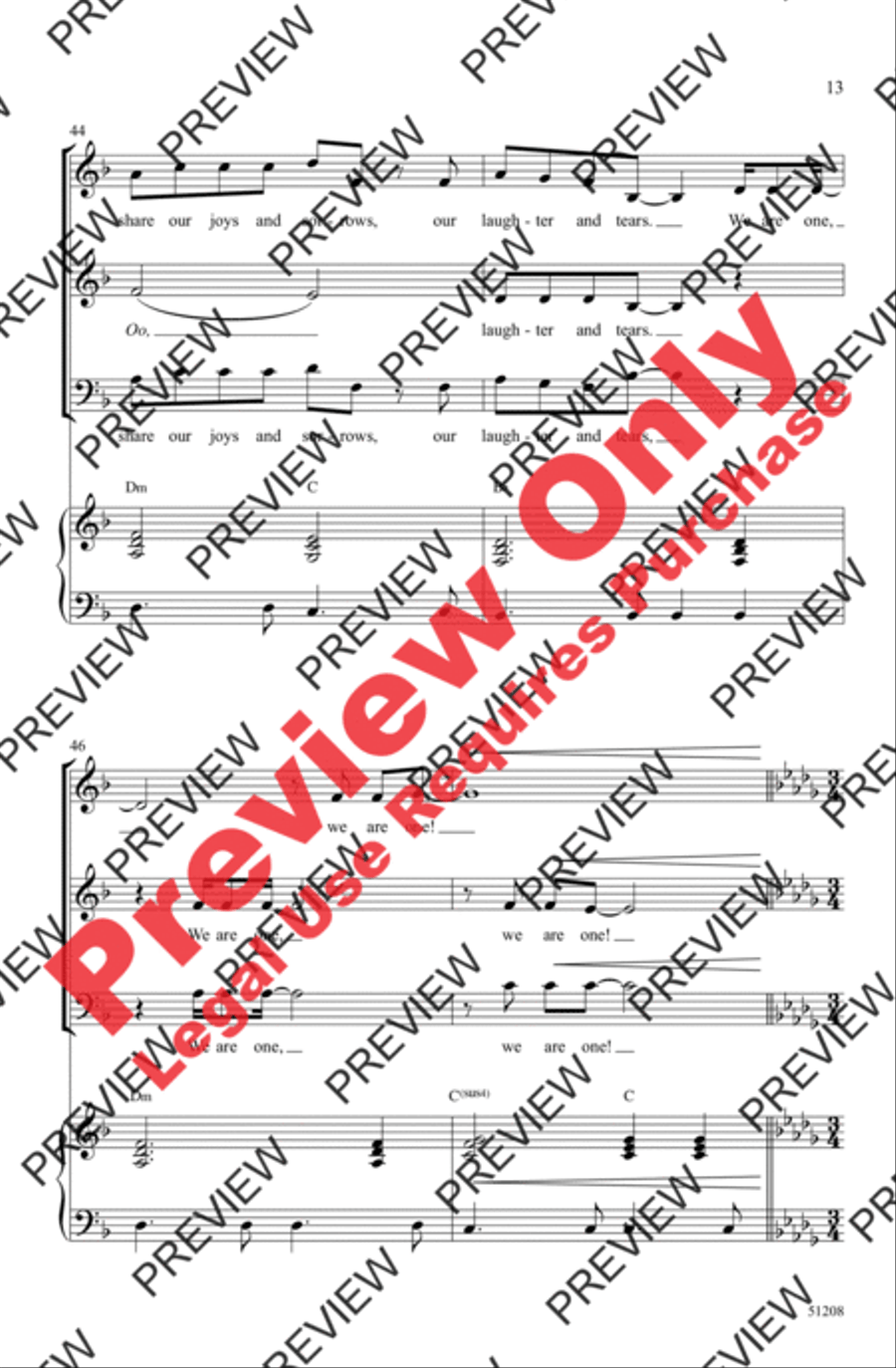 Beneath One Sun 3-Part scores gallery preview page 13