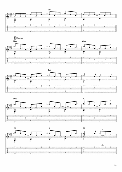 O Holy Night, for solo fingerstyle guitar image number null