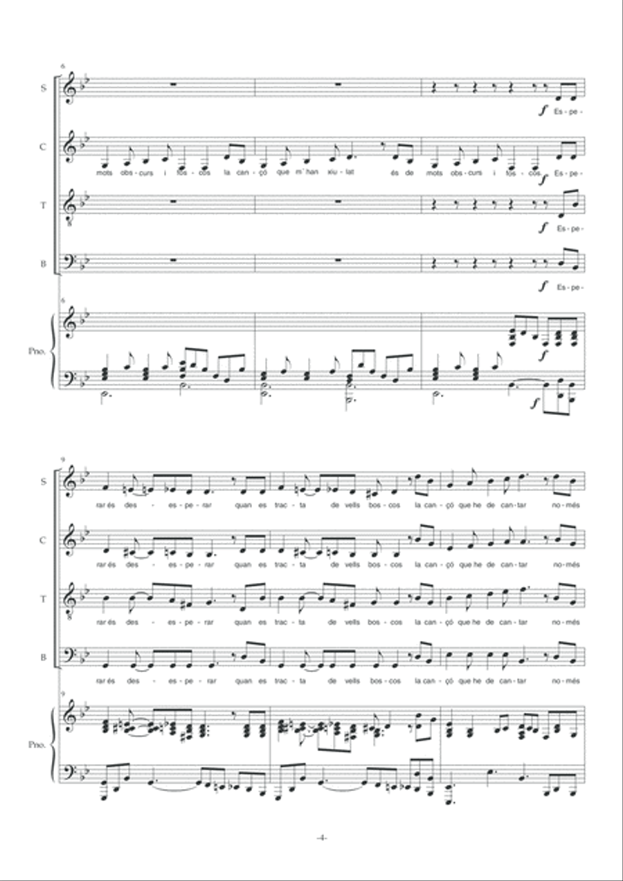 Cançó esperada Cançó esperada 4-Part scores gallery preview page 6