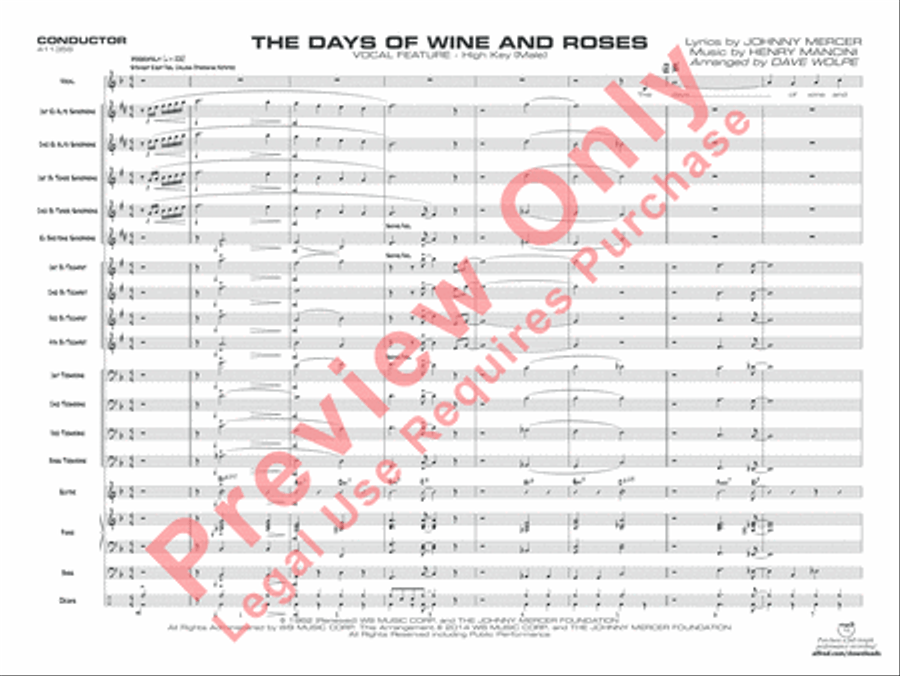 The Days of Wine and Roses Jazz Ensemble scores gallery preview page 4