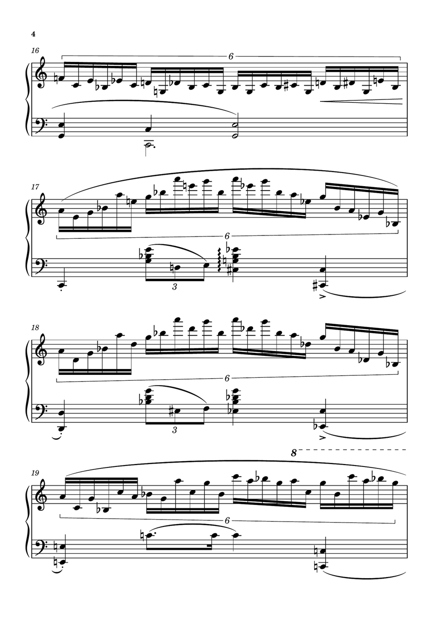 Chopin Winter Wind Etude in A Minor | LARGE PRINT | Piano Solo Piano Method scores gallery preview page 4