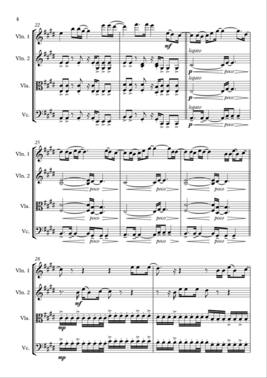 Scared To Be Lonely String Quartet scores gallery preview page 4