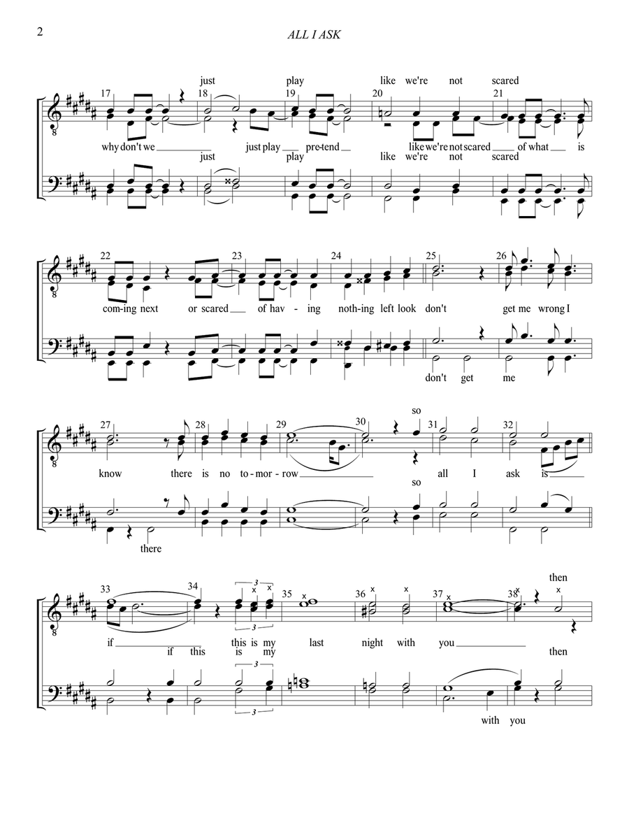 All I Ask TTBB scores gallery preview page 3