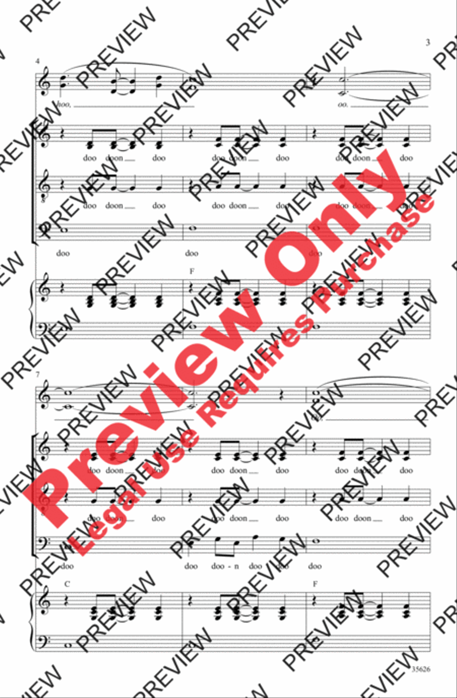 Over the Rainbow 4-Part scores gallery preview page 3