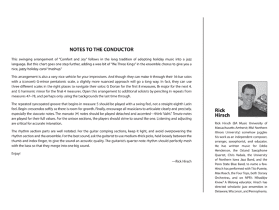 Comfort and Joy: Score Jazz Ensemble scores gallery preview page 2