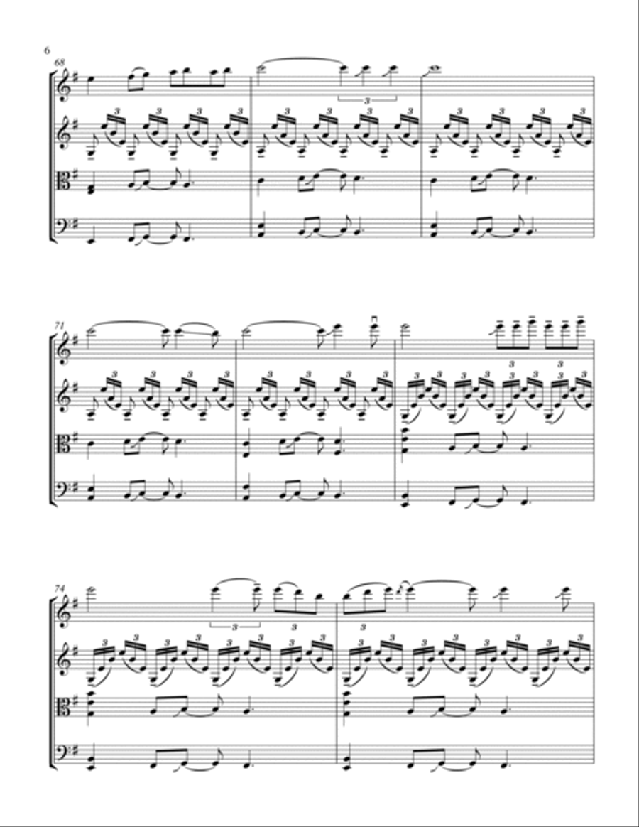 Hey You Hey You String Quartet scores gallery preview page 6
