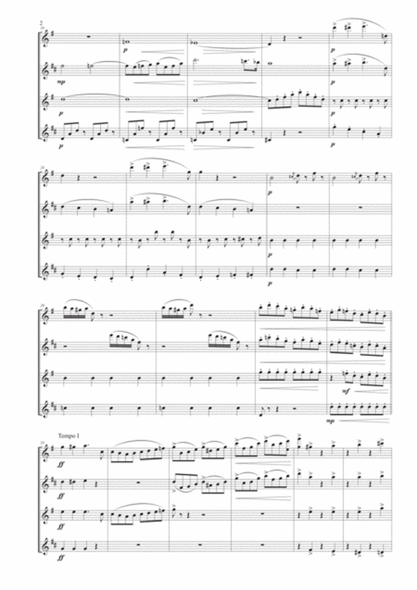 Overture from "The Bat" for Saxophone Quartet image number null