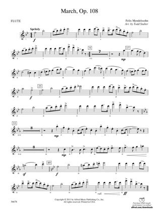 March, Op. 108: Flute