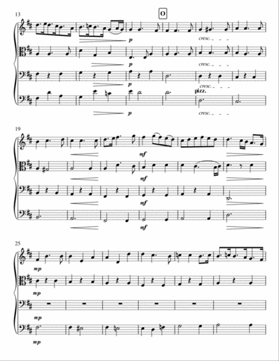 Chaconne from King Arthur for String Quartet (violin, viola, cello and double bass) String Quartet scores gallery preview page 3