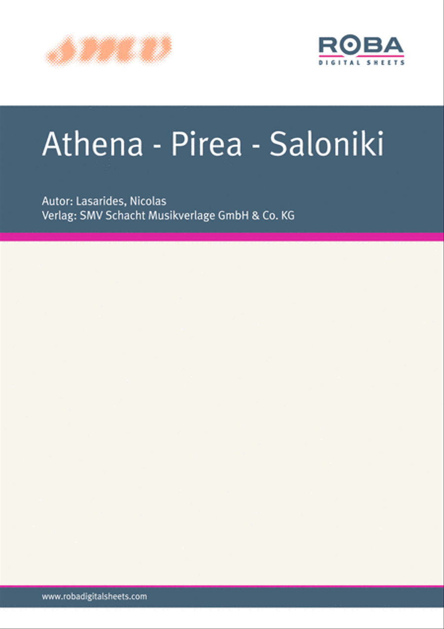Athena - Pirea - Saloniki Piano Solo scores gallery preview page 1