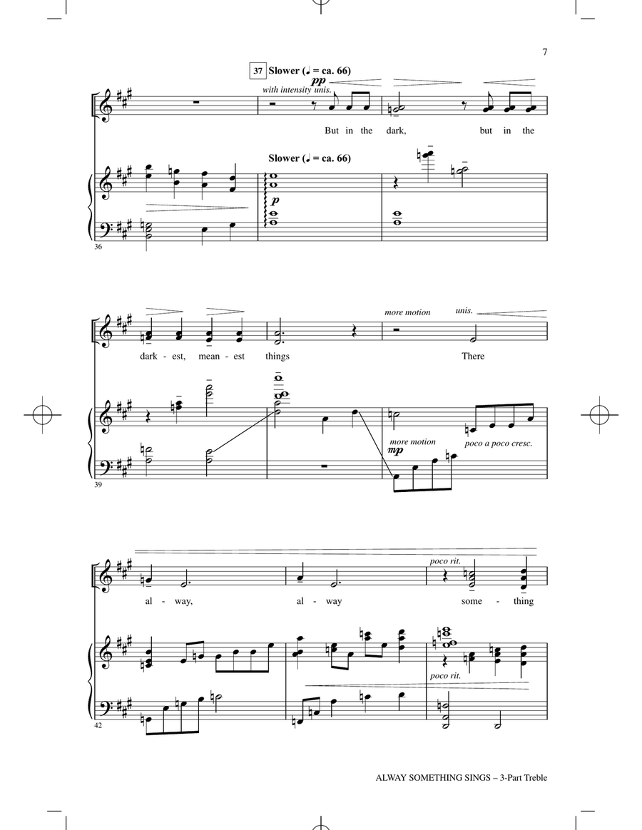 Alway Something Sings 3-Part scores gallery preview page 5