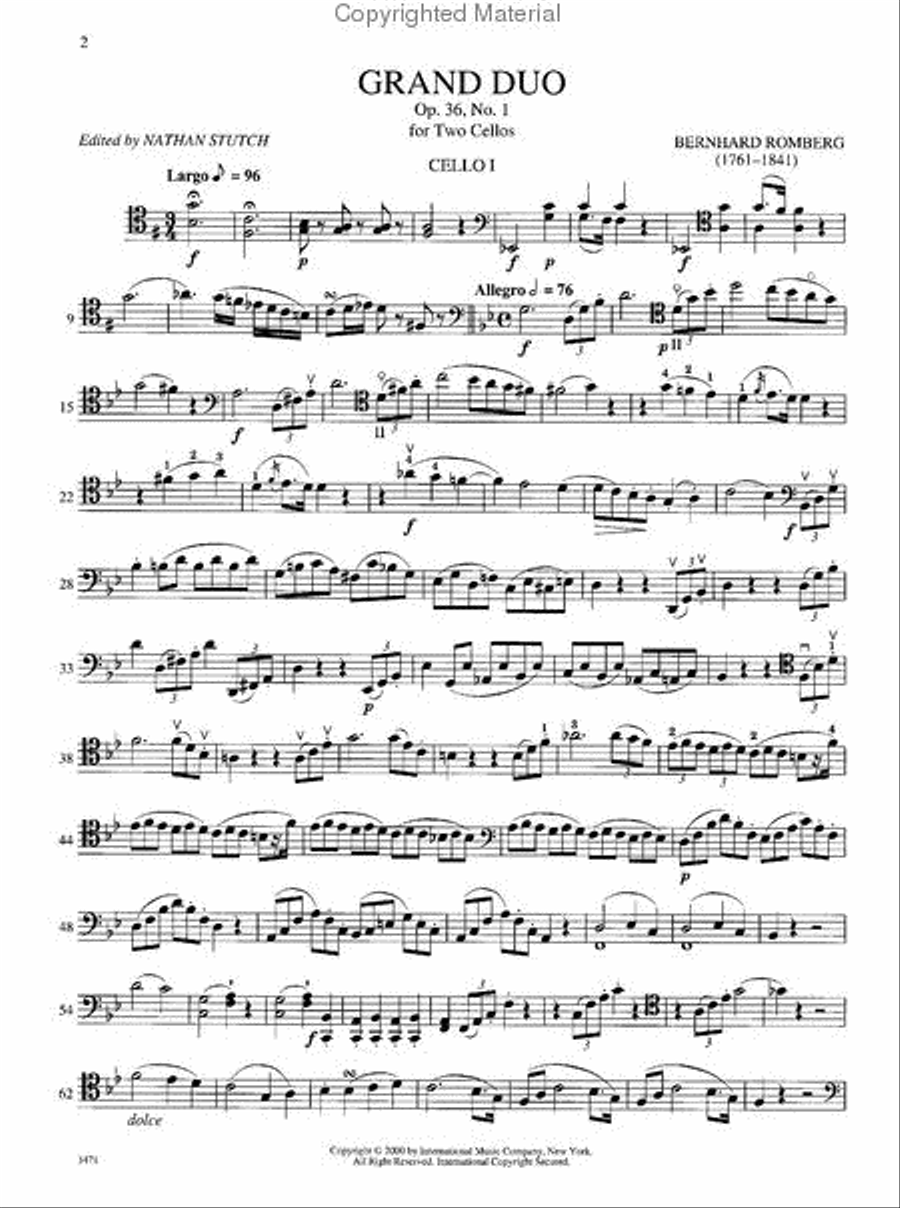 Grand Duo, Opus 36, No. 1 Cello scores gallery preview page 2