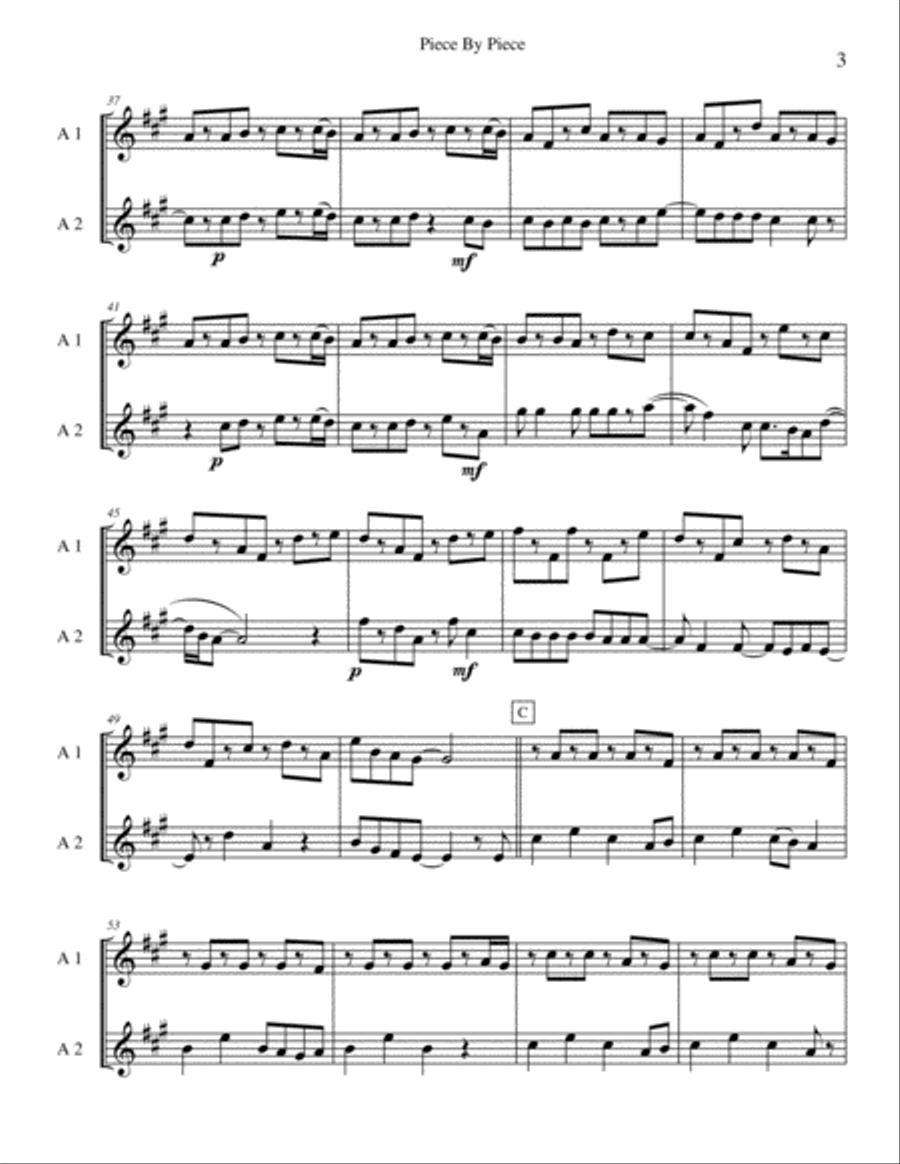 Piece By Piece Woodwind Duet scores gallery preview page 3