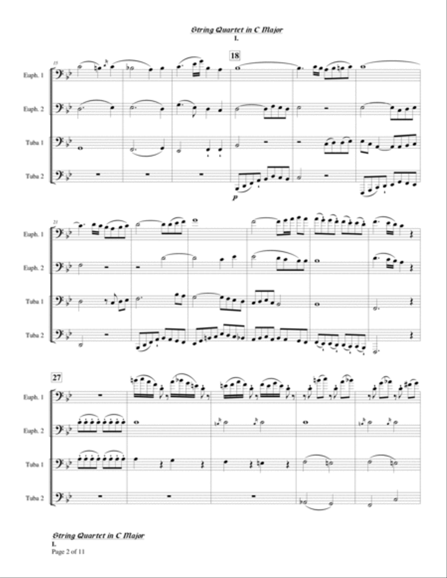 String Quartet in C Major, Op. 33, No. 3 Chamber Music scores gallery preview page 2