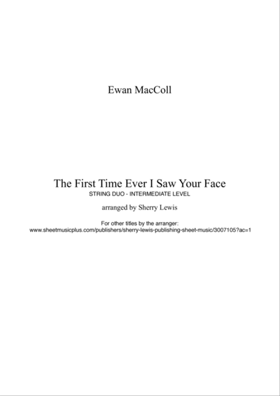 The First Time Ever I Saw Your Face String Duet scores gallery preview page 2