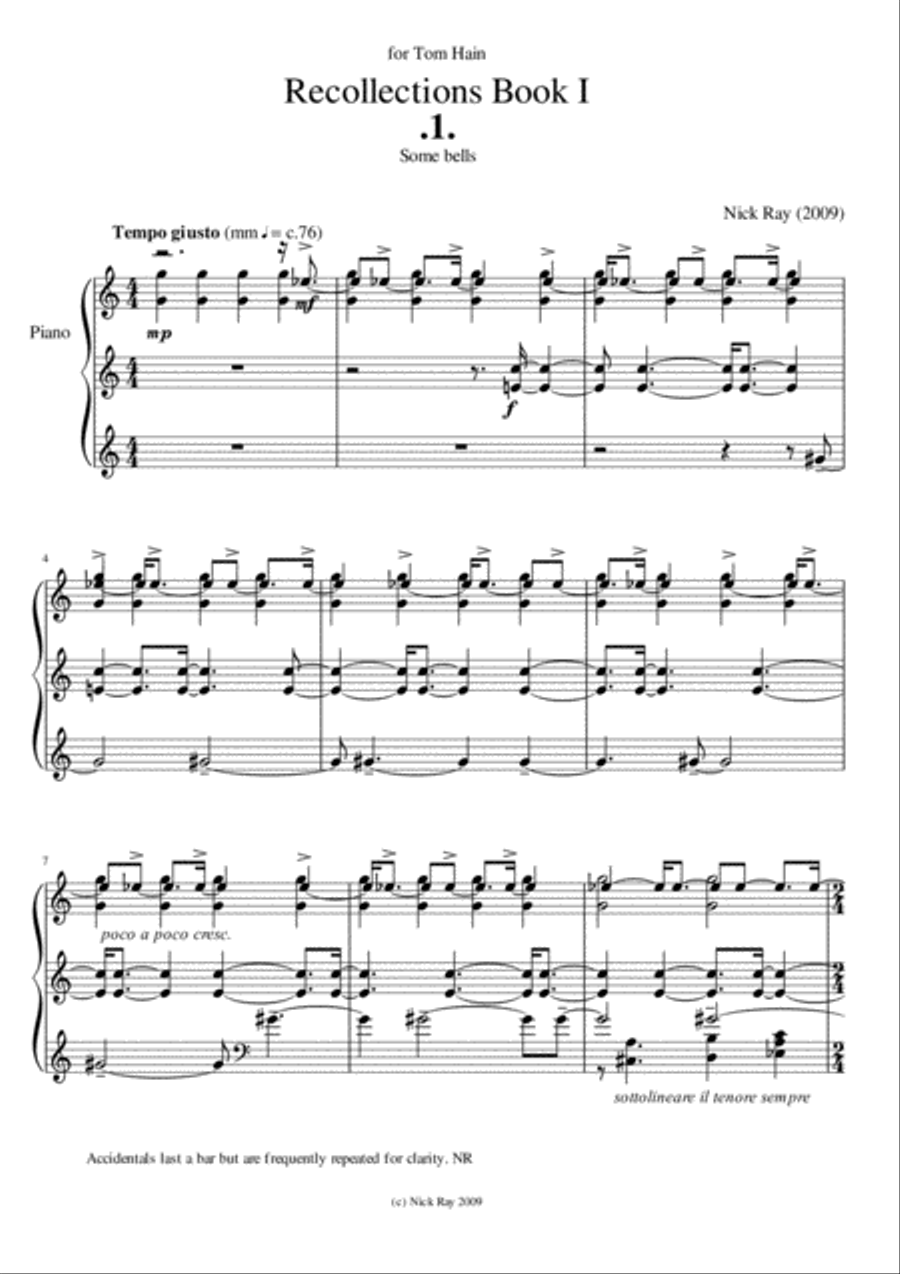 Recollections book I Piano Solo scores gallery preview page 3