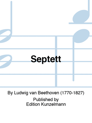 Book cover for Septet for flute, oboe, clarinet, horn, bassoon, double bass and piano