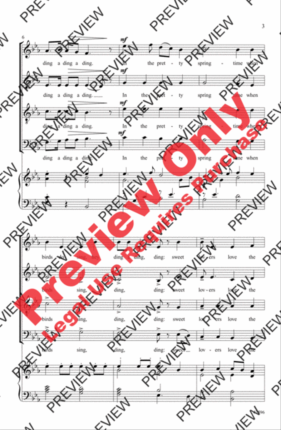 In the Pretty Springtime 4-Part scores gallery preview page 3