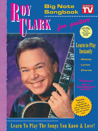 Book cover for Roy Clark Big Note TV Songbook with 1st Lesson DVD