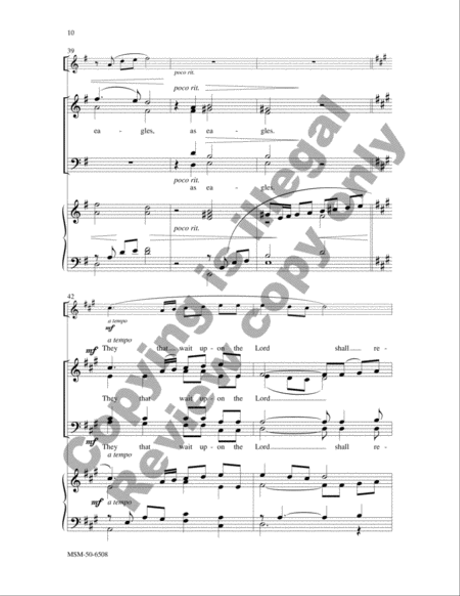 They That Wait upon the Lord 4-Part scores gallery preview page 10
