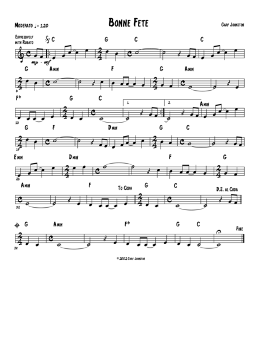 Bonne Fete Jazz Ensemble scores gallery preview page 1