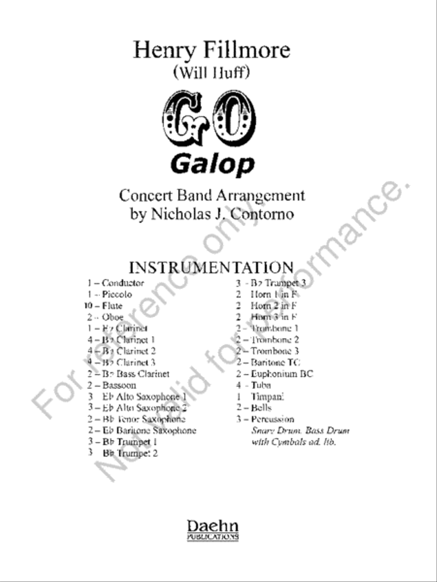 Go Galop Concert Band scores gallery preview page 2