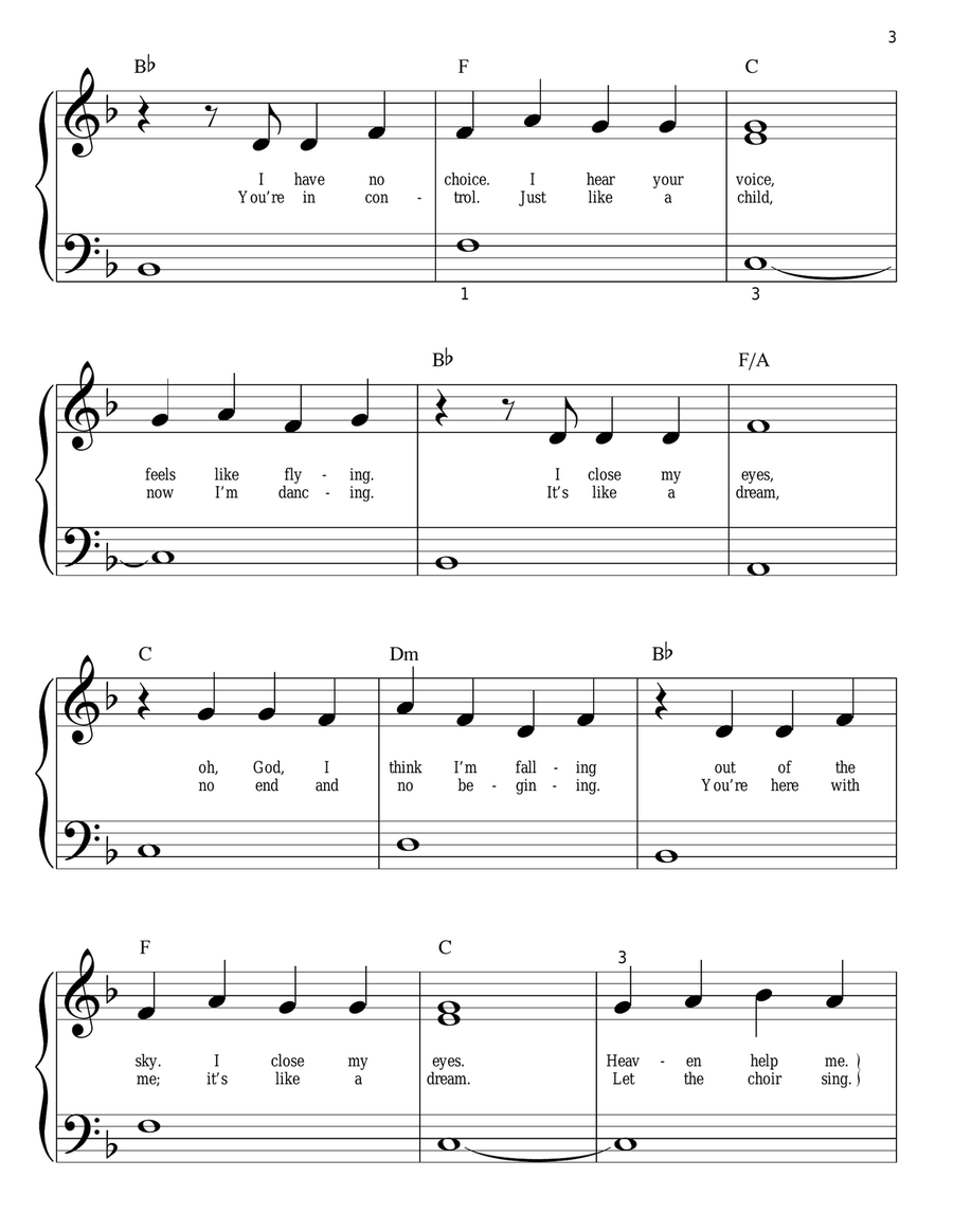 Like A Prayer Like A Prayer Easy Piano scores gallery preview page 3