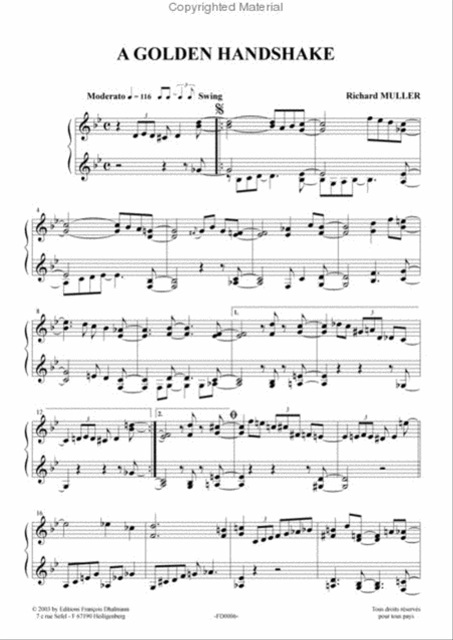 A Golden Handshake Percussion scores gallery preview page 2
