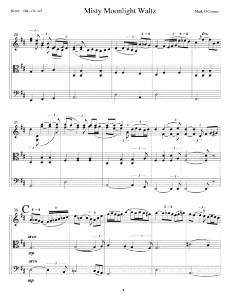 Misty Moonlight Waltz (score - vln, vla, cel) image number null