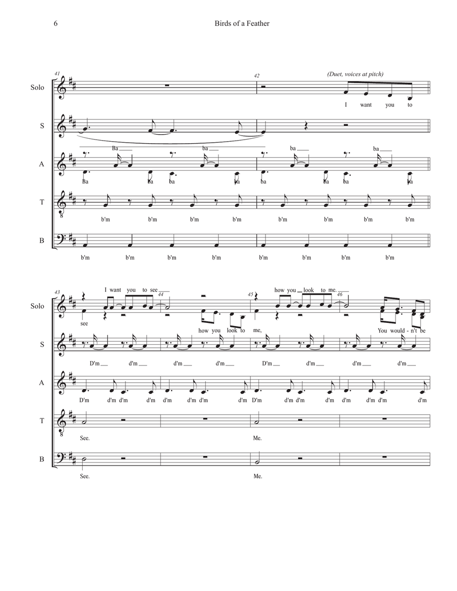 Birds Of A Feather 4-Part scores gallery preview page 6