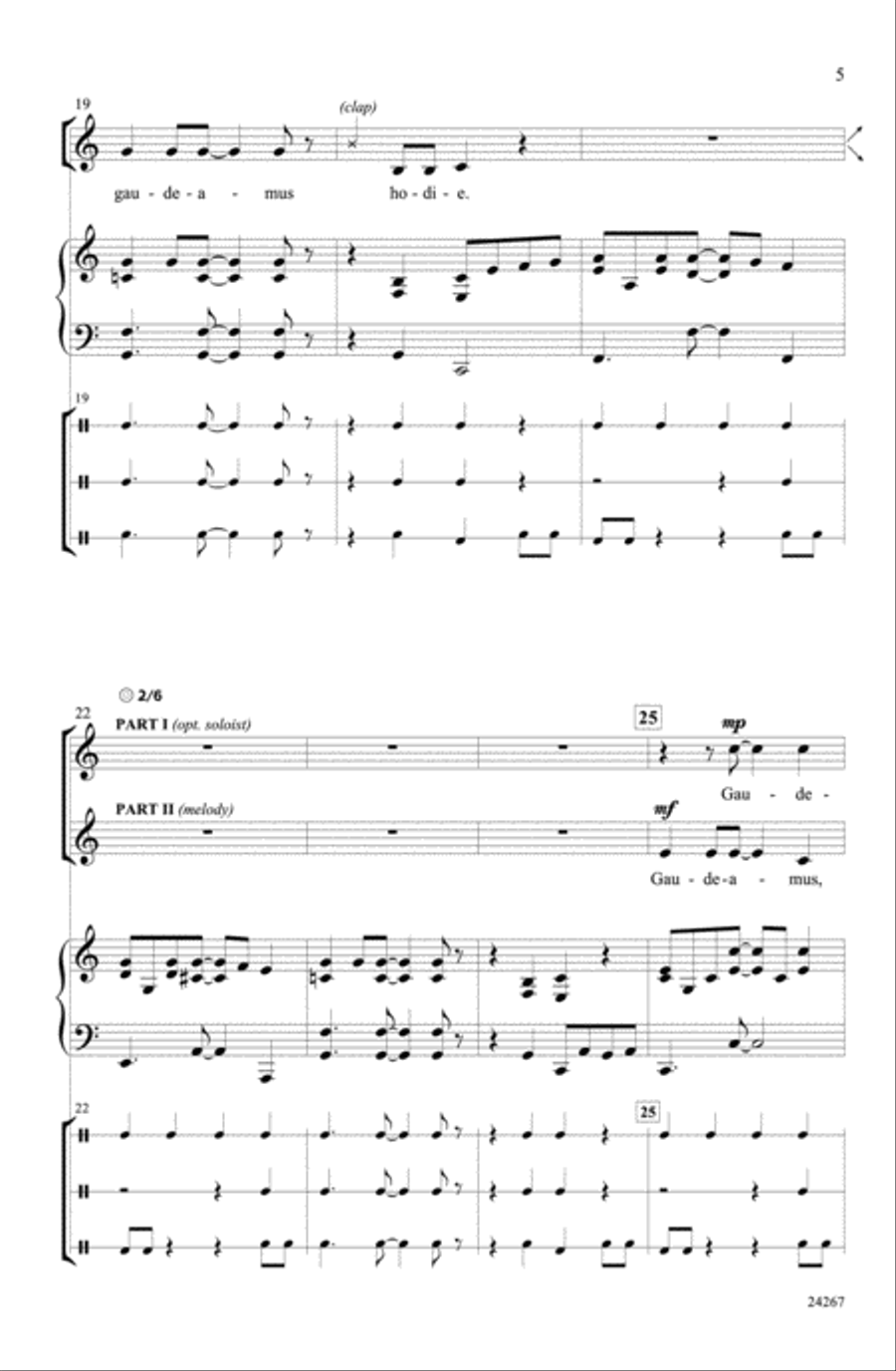 Gaudeamus Hodie Gaudeamus Hodie 2-Part scores gallery preview page 4