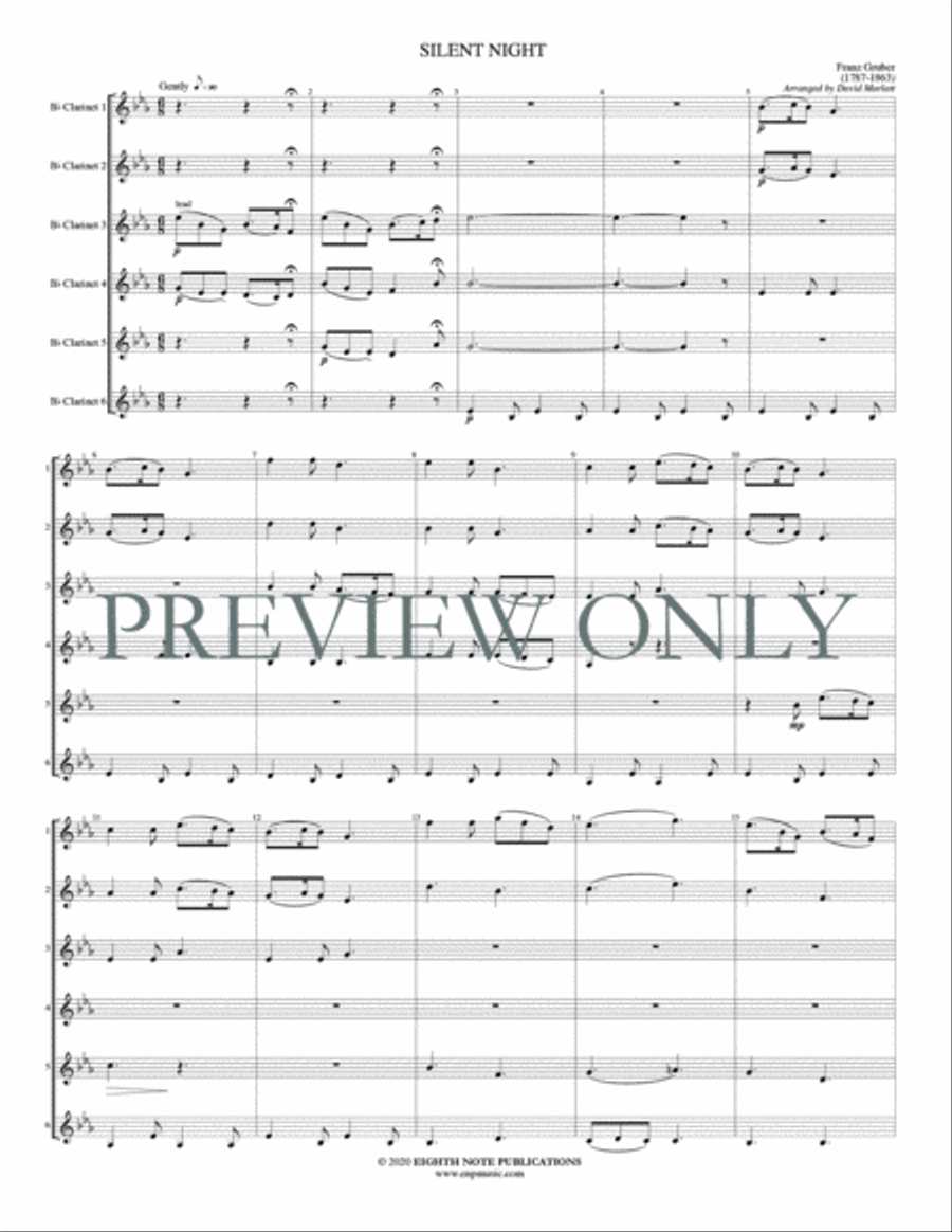 Silent Night Small Ensemble scores gallery preview page 3
