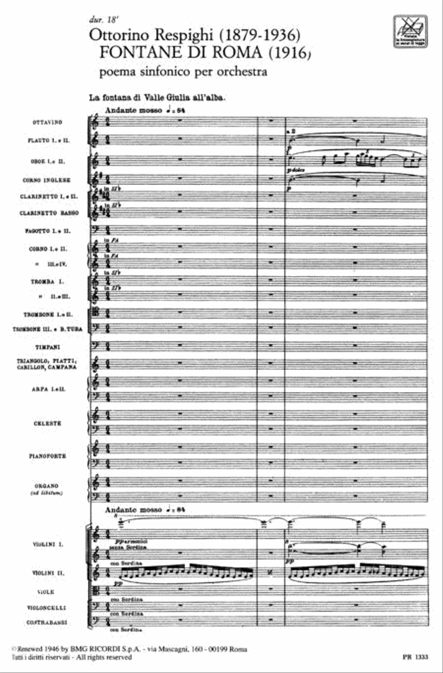 Fontane di Roma, Pini di Roma, Feste Romane Study Score scores gallery preview page 2