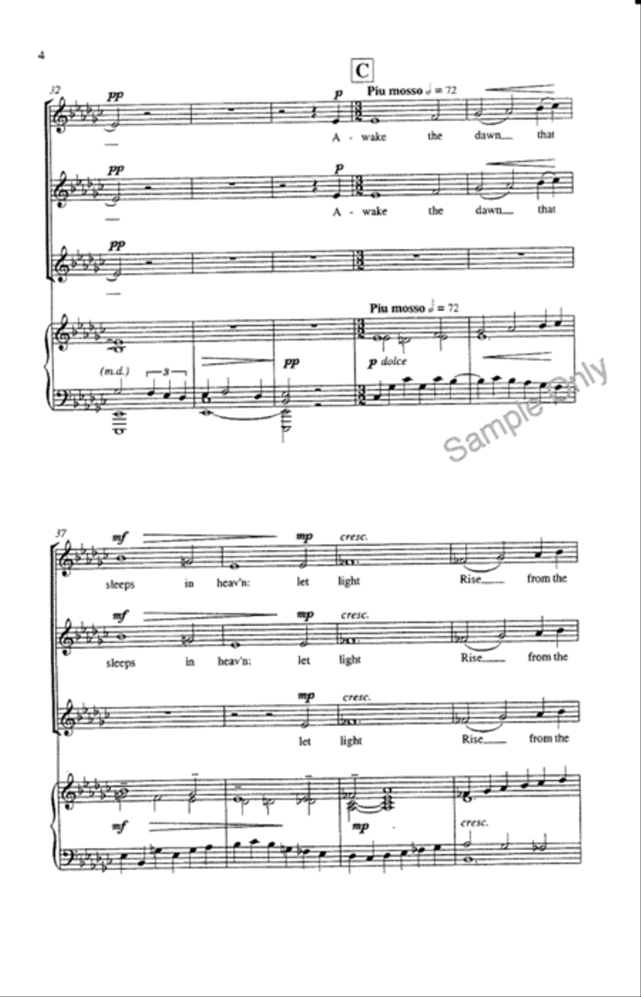 To Morning To Morning SSA scores gallery preview page 4