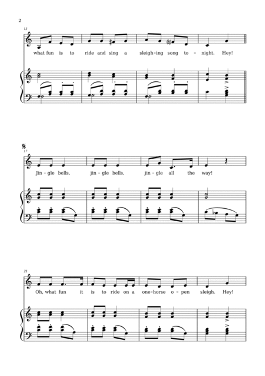 Jingle Bells Voice scores gallery preview page 2