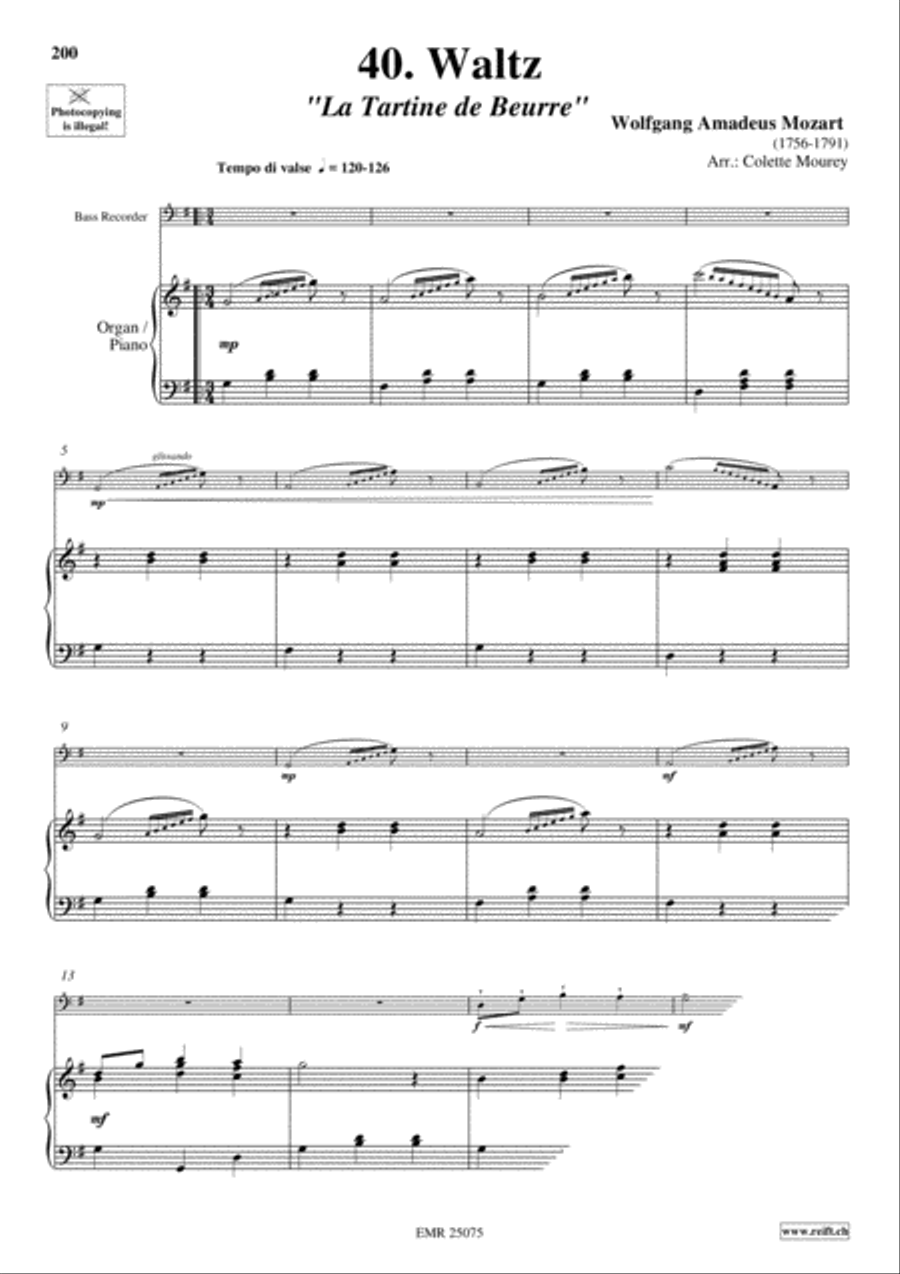 40 Greatest Classic Hits Vol. 4 Bass Recorder scores gallery preview page 12