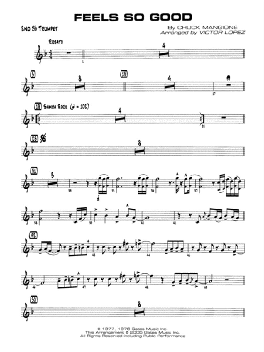 Feels So Good: 2nd B-flat Trumpet Jazz Ensemble scores gallery preview page 1