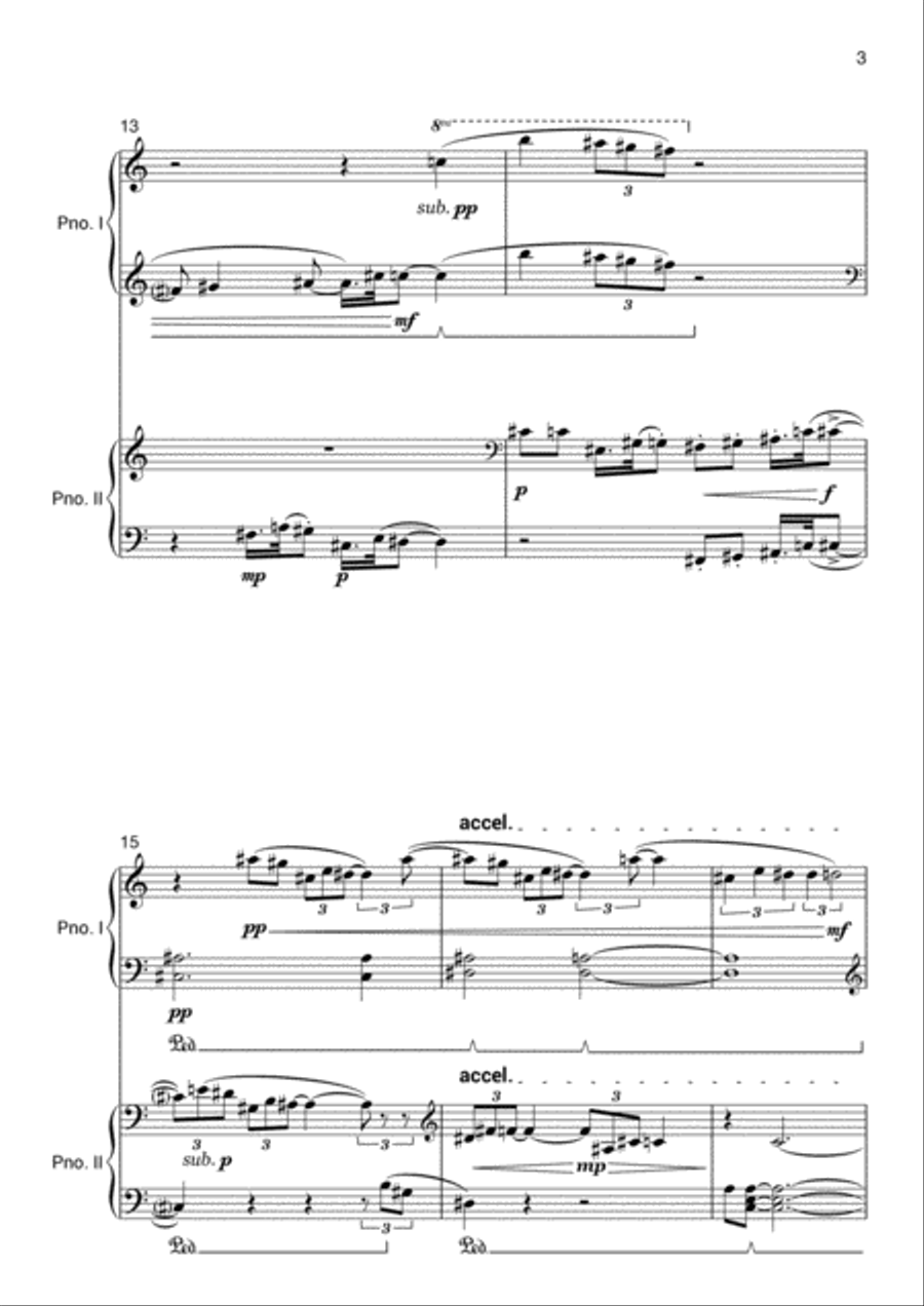 La petite vie d'un papillon 2 Pianos, 4-Hands scores gallery preview page 5