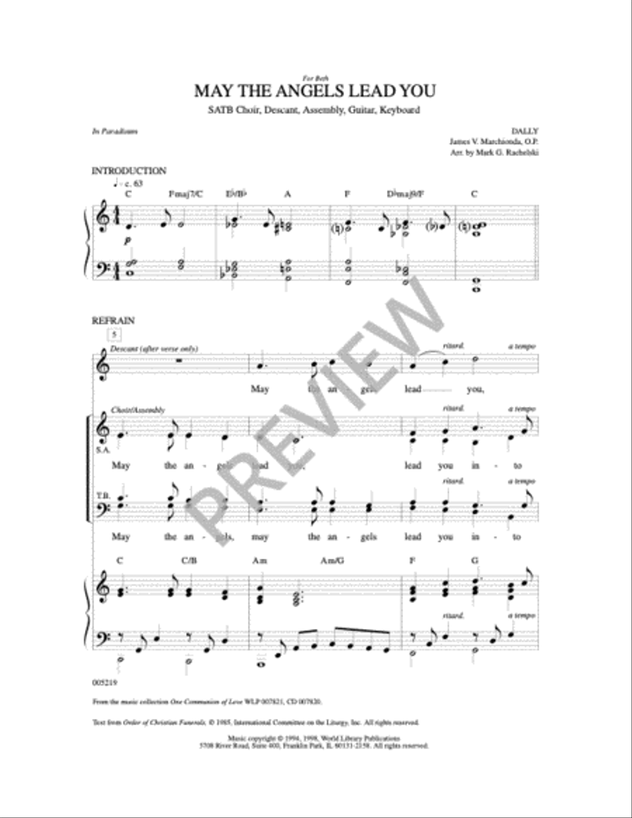 May the Angels Lead You Piano and Keyboard scores gallery preview page 4