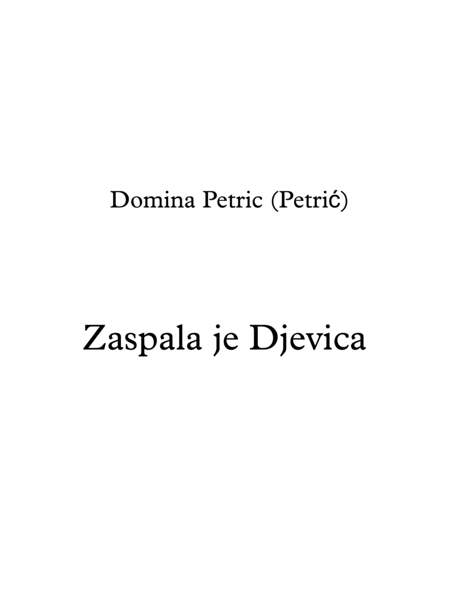 Zaspala je Djevica Piano scores gallery preview page 1