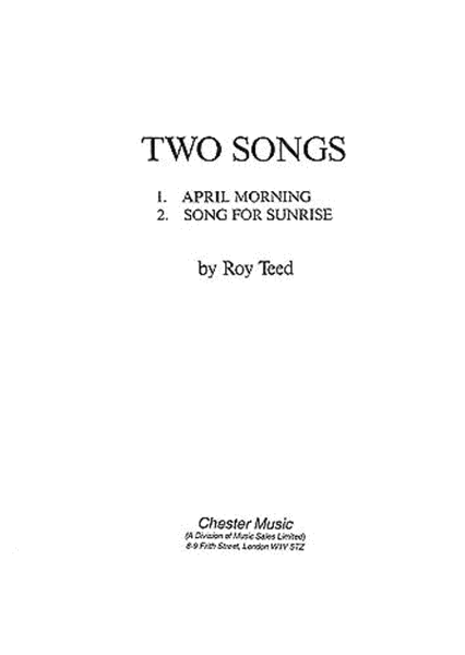 Roy Teed: Two Songs