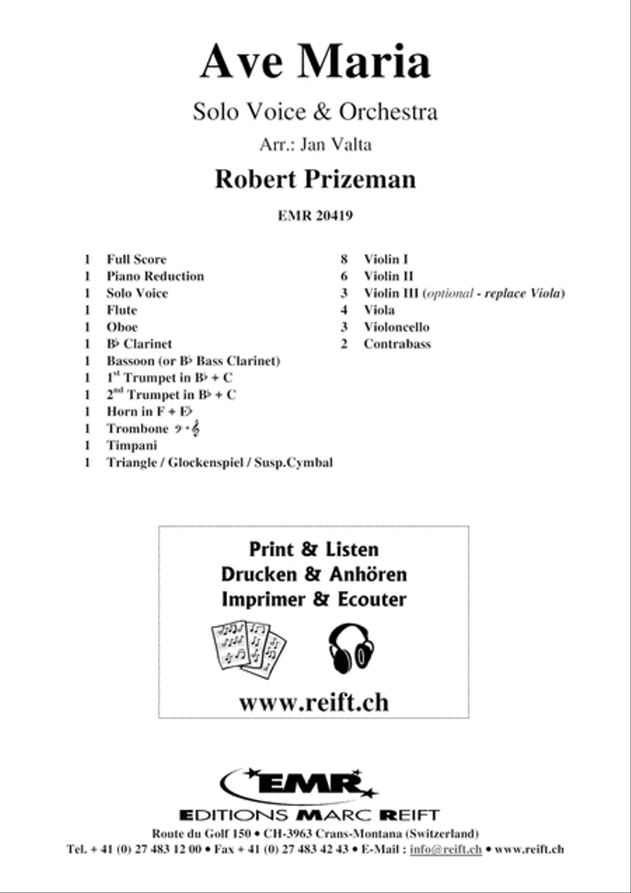 Ave Maria Ave Maria Orchestra scores gallery preview page 2
