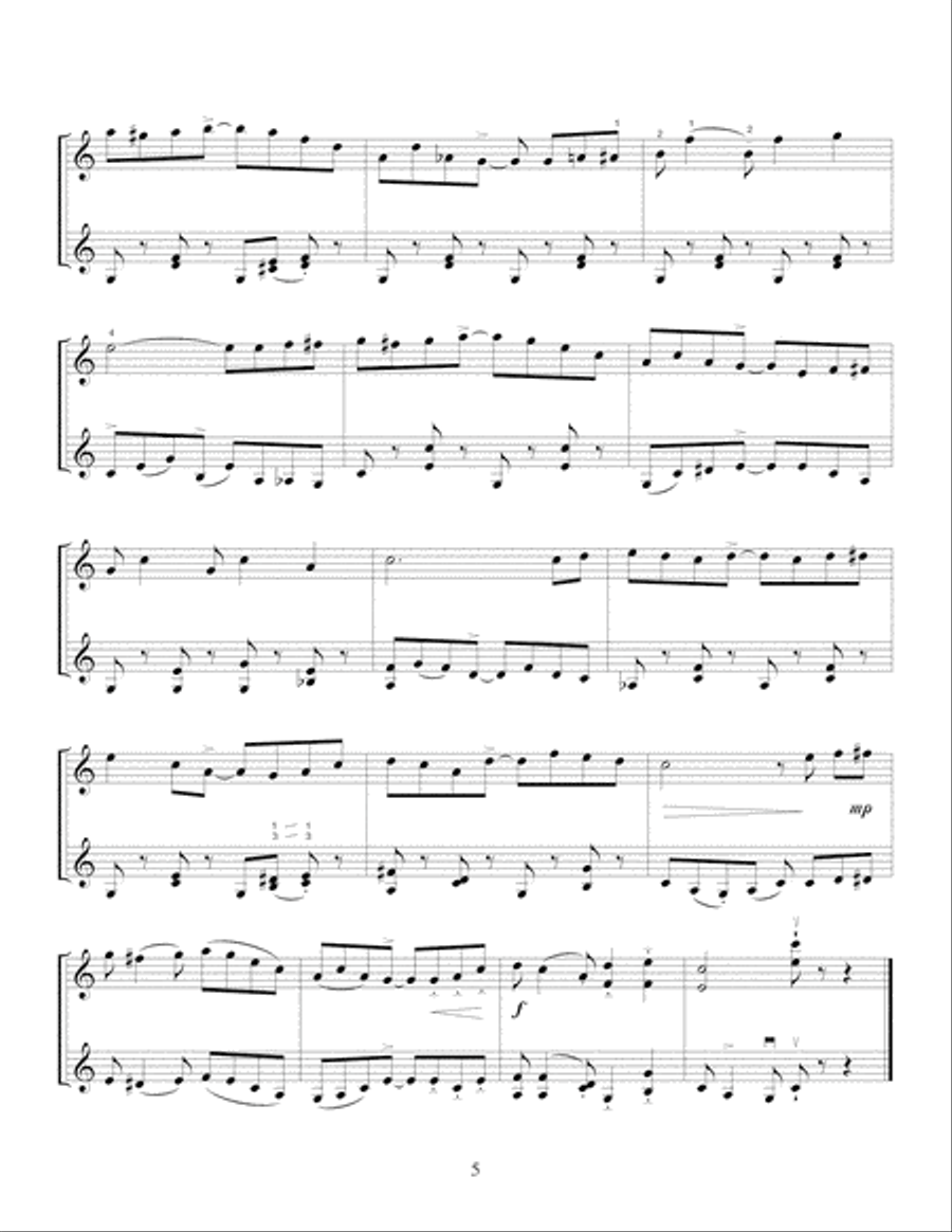 Ragtimes for Two Violins Violin Solo scores gallery preview page 6