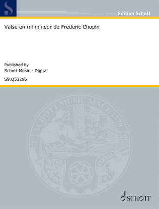 Book cover for Valse en mi mineur de Frédéric Chopin