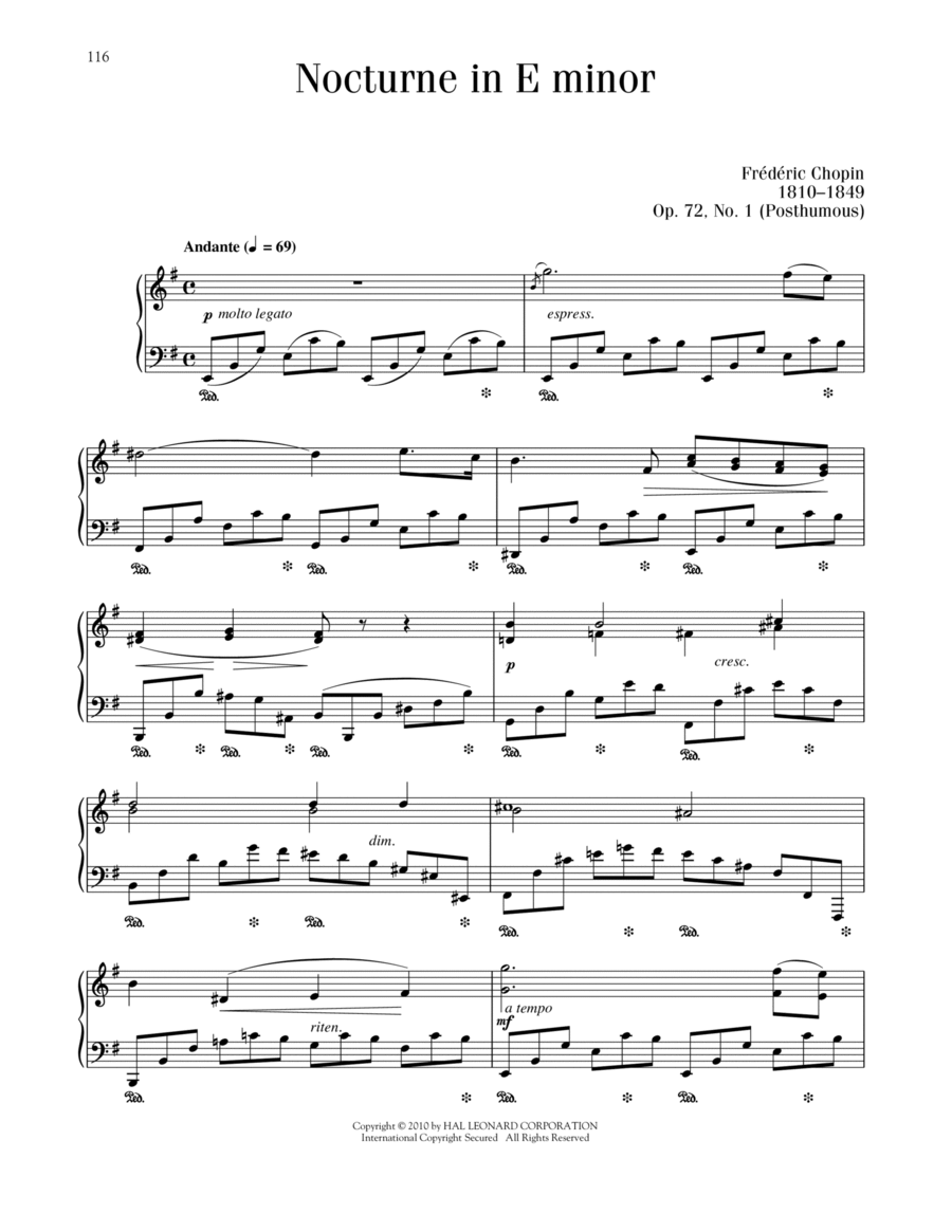 Nocturne, Op. 72, No. 1