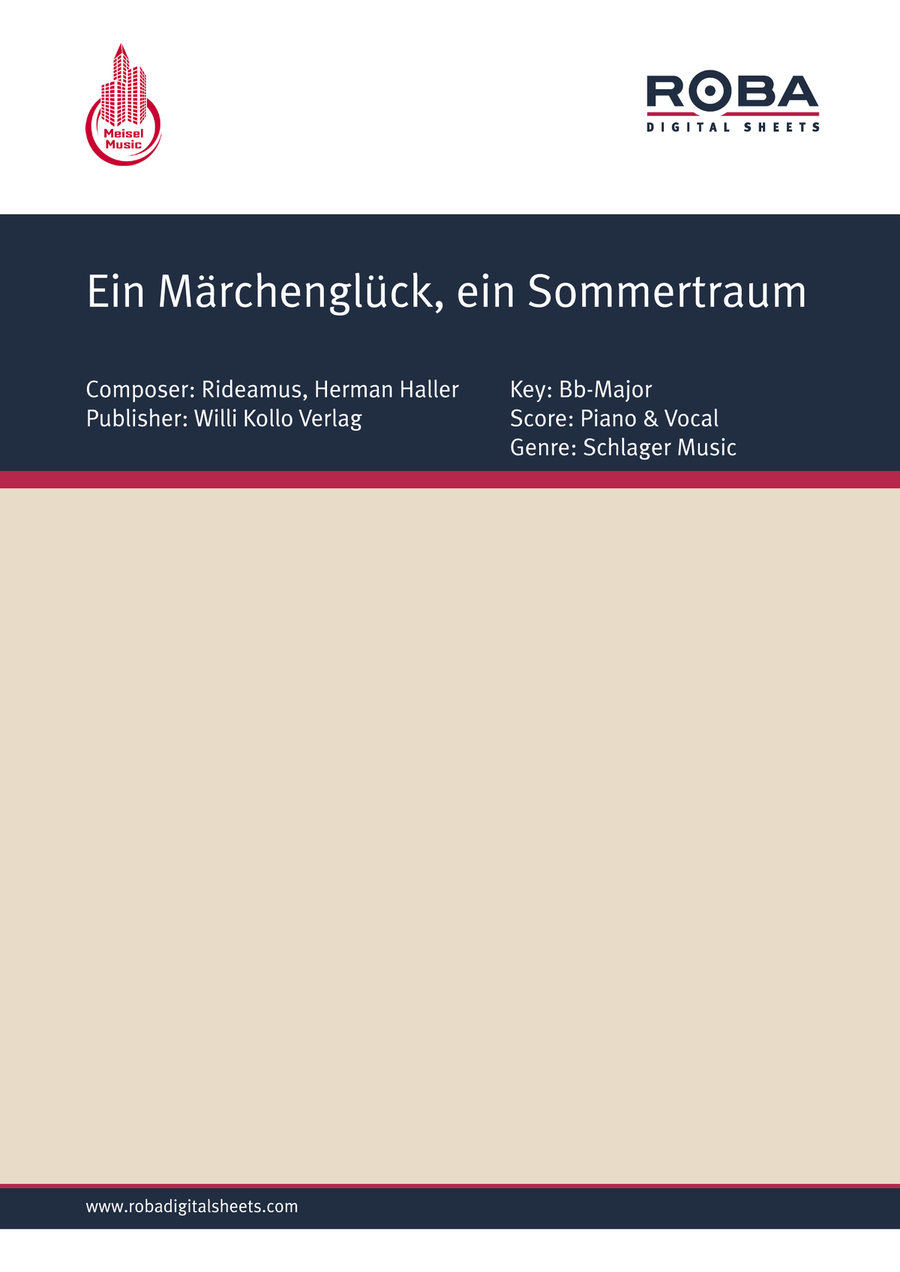 Ein Marchengluck, ein Sommertraum