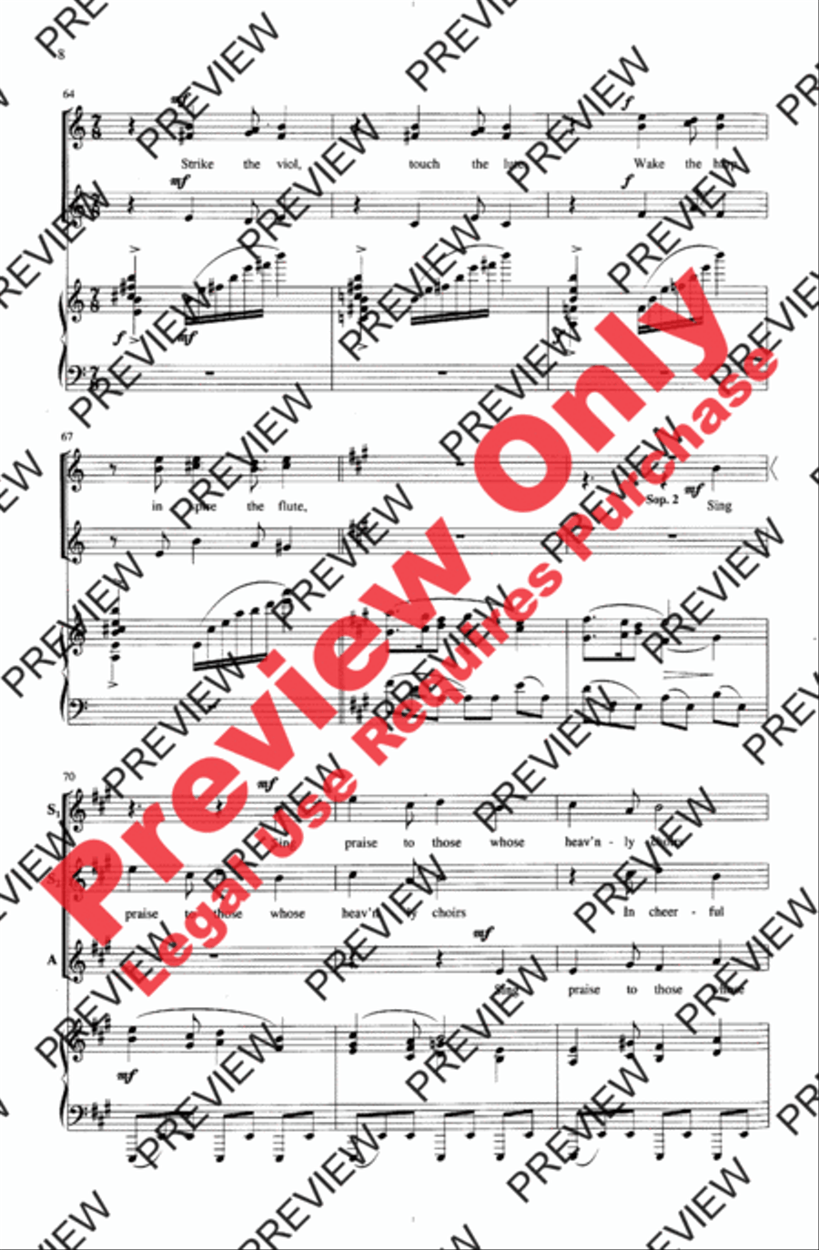 Come, Ye Makers of Song Women's Choir scores gallery preview page 8