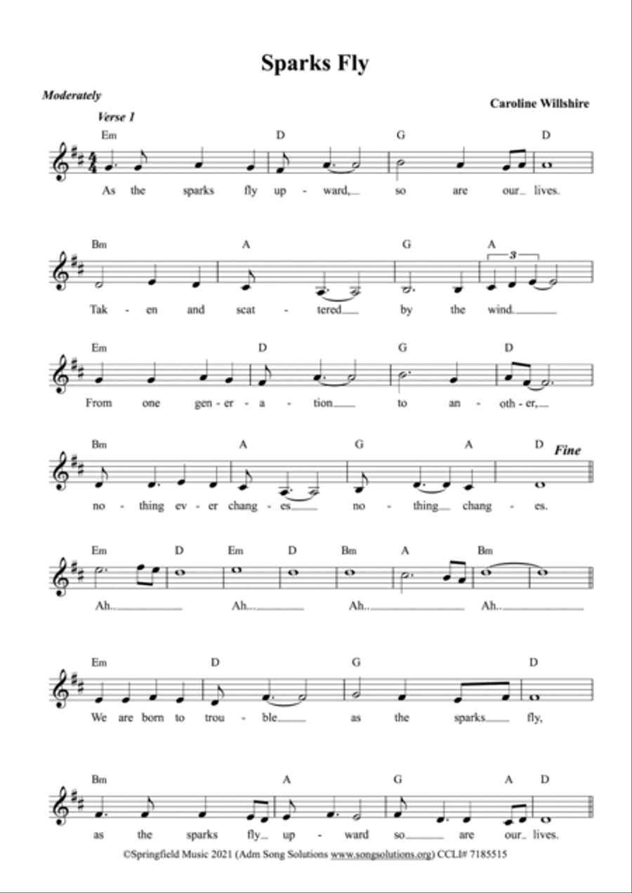 Sparks Fly Piano, Vocal, Guitar scores gallery preview page 2